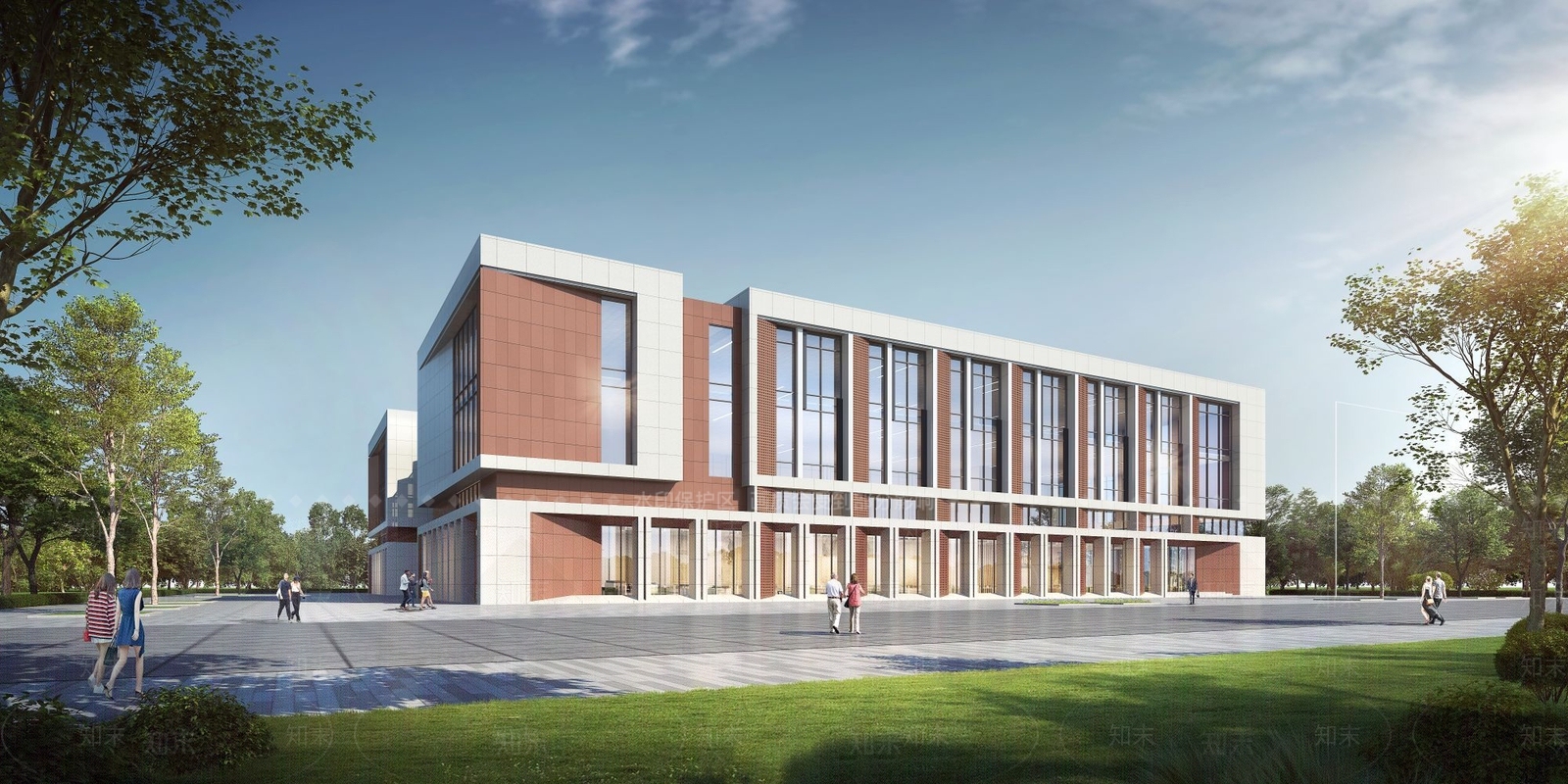 现代大学教学楼SU模型下载【ID:1121955217】