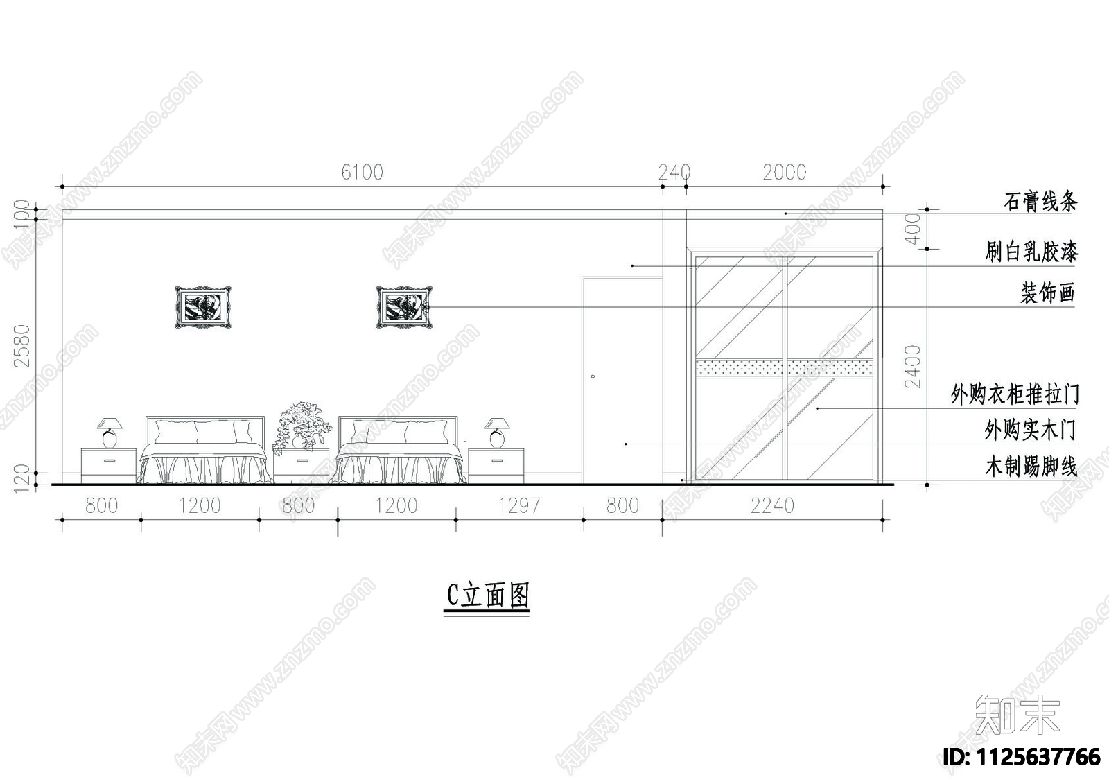 现代别墅装修设计cad施工图下载【ID:1125637766】