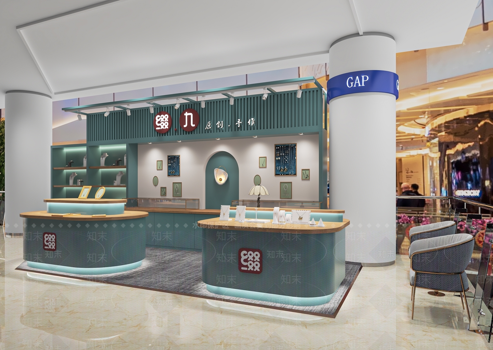 现代珠宝店SU模型下载【ID:1121963896】