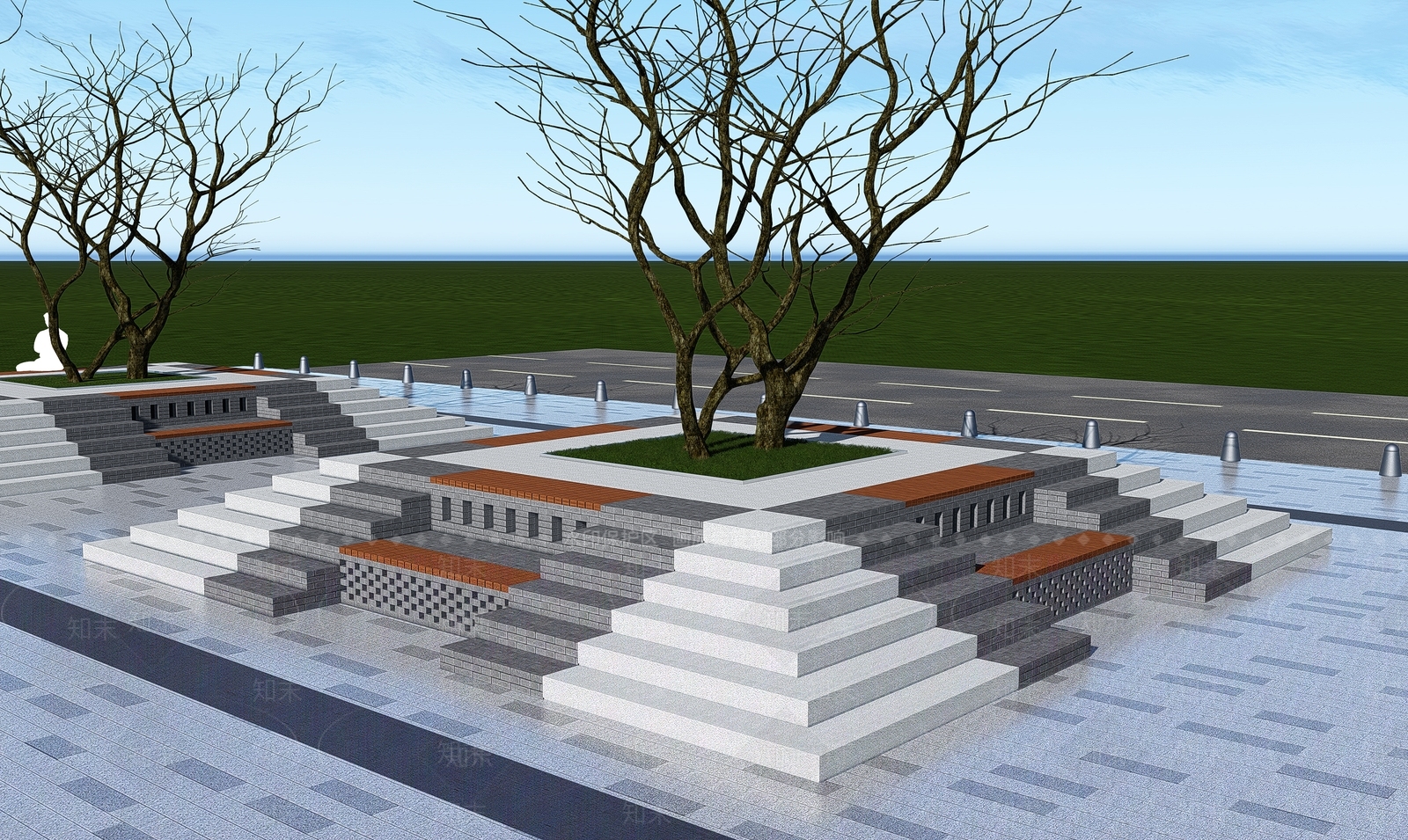现代景观座椅SU模型下载【ID:1121964783】