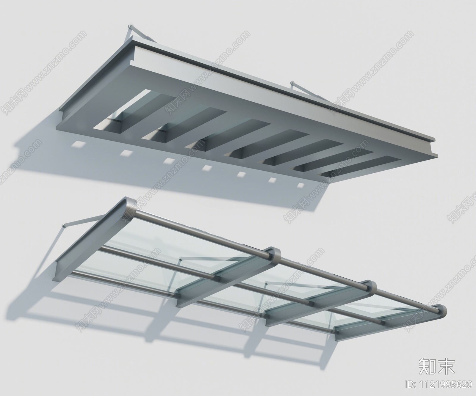 玻璃雨棚3D模型下载【ID:1121995620】