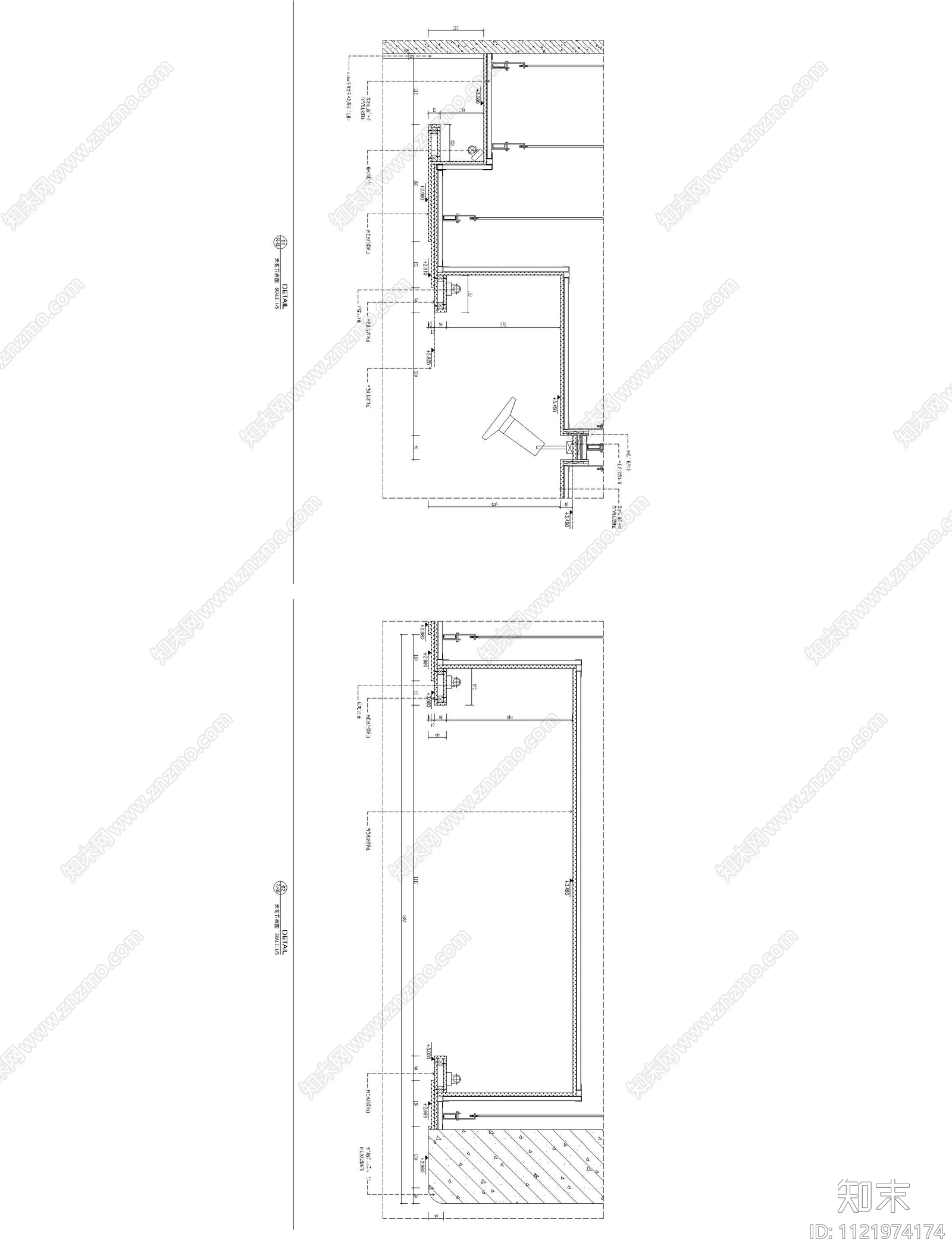 家纺门市专卖店设计施工图cad施工图下载【ID:1121974174】