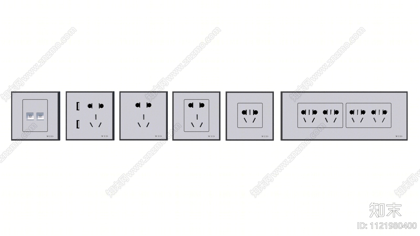 现代插座SU模型下载【ID:1121980400】
