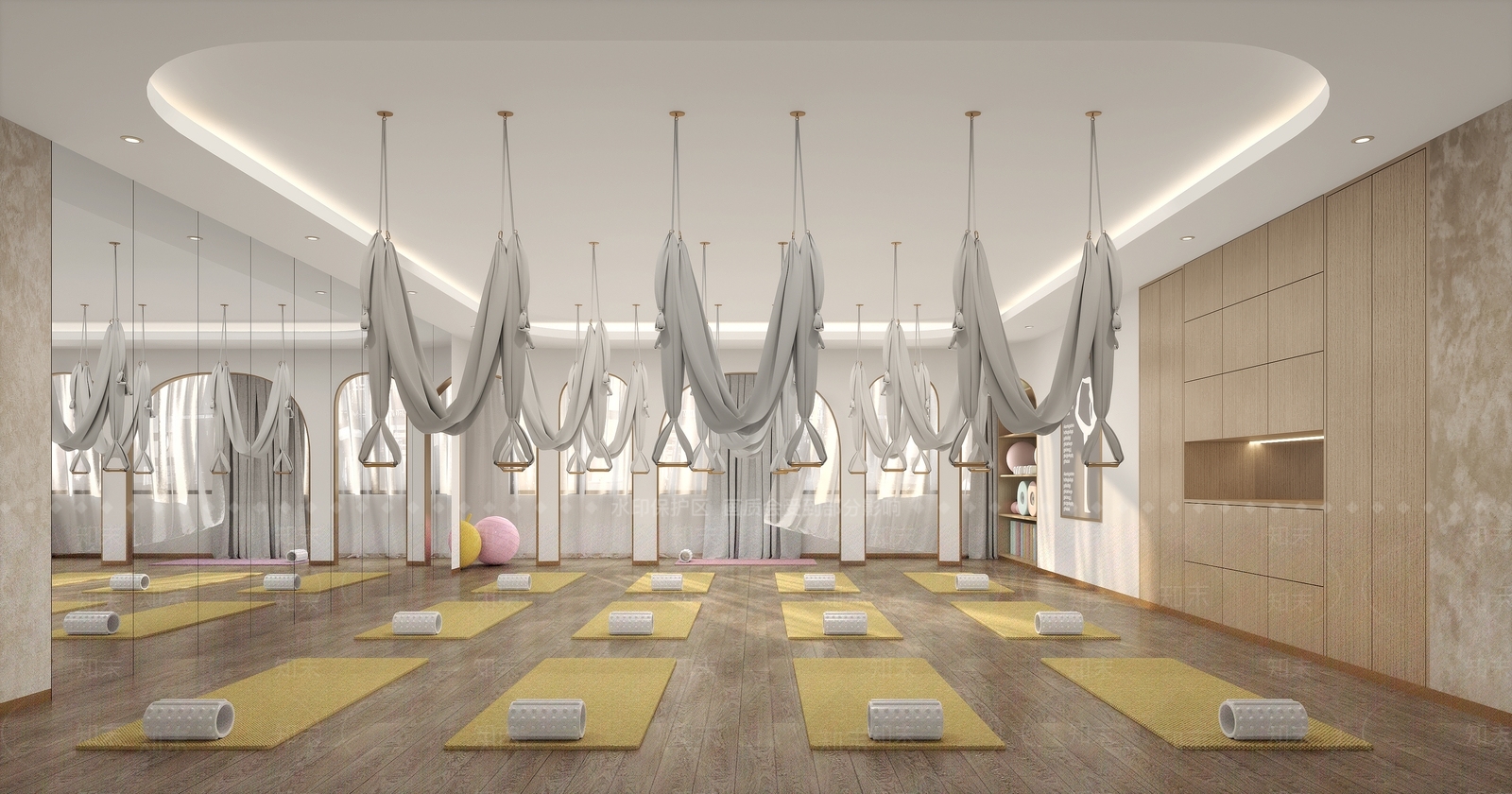 现代瑜伽室3D模型下载【ID:1121995464】