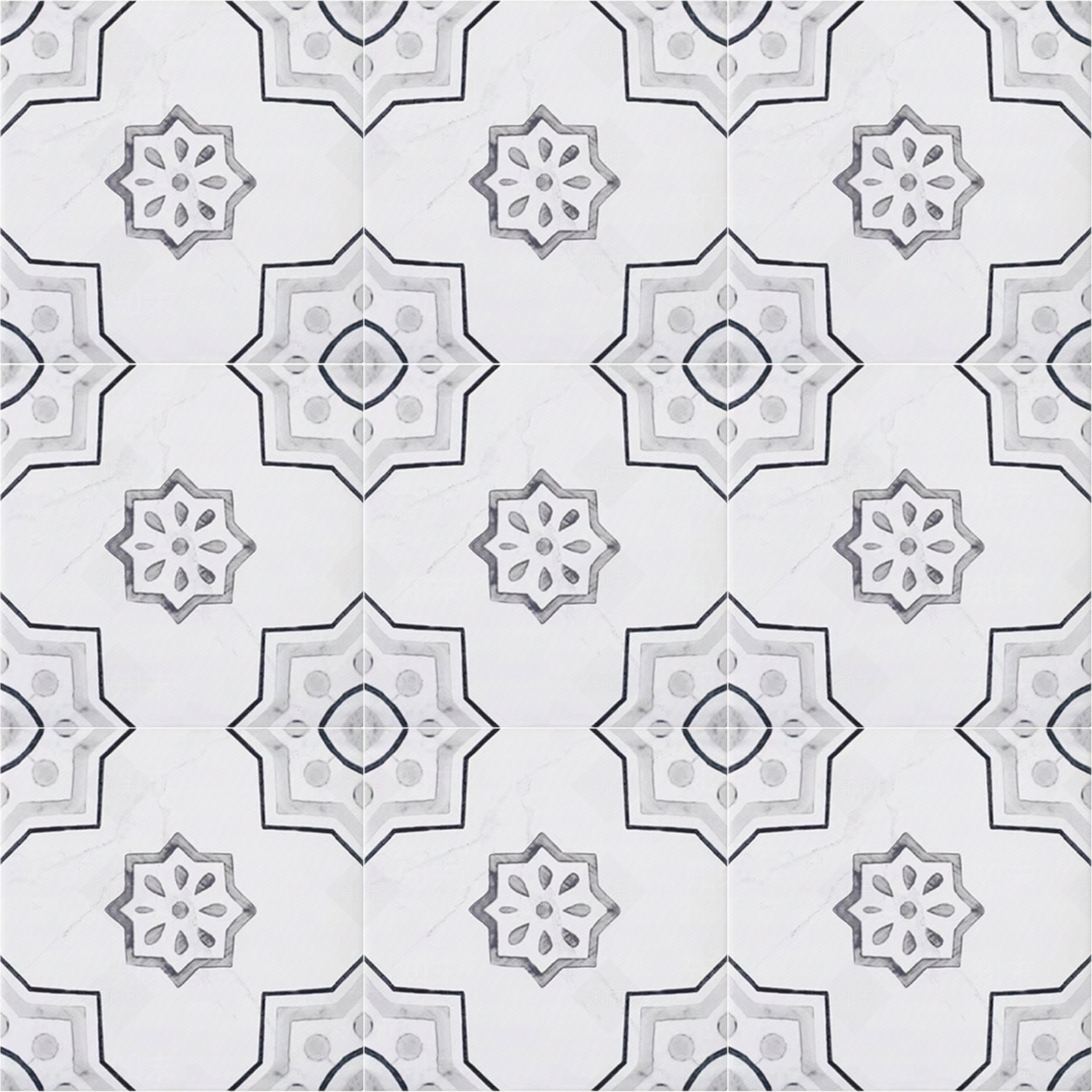 小清新灰白复古几何线条拼花瓷砖贴图下载【ID:1122000501】