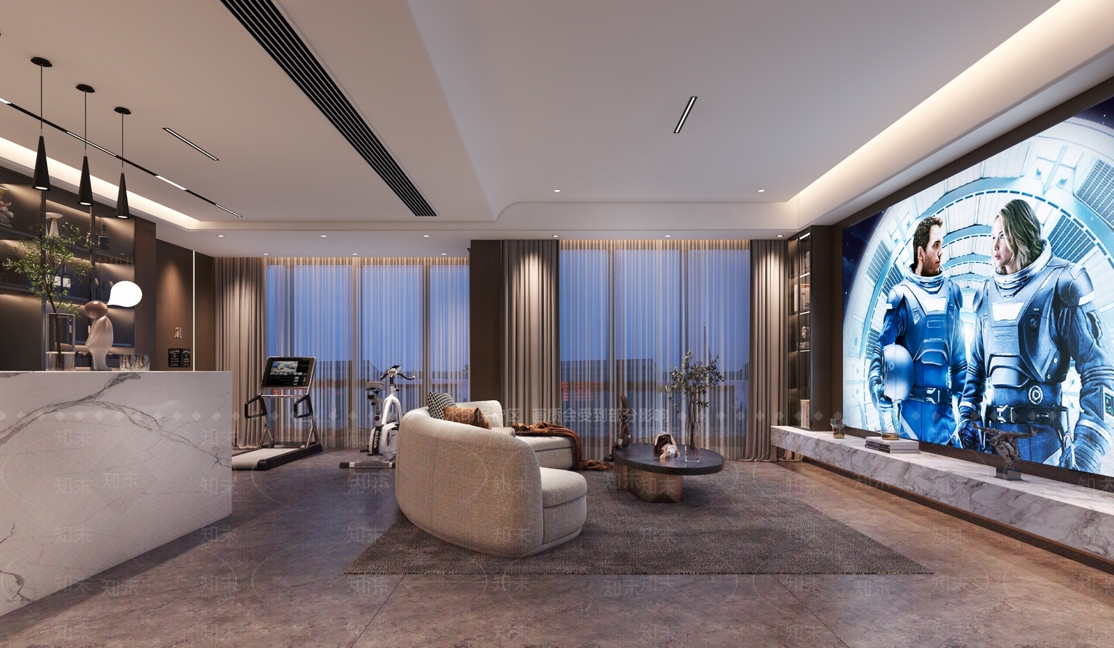 现代影音室3D模型下载【ID:1122008098】