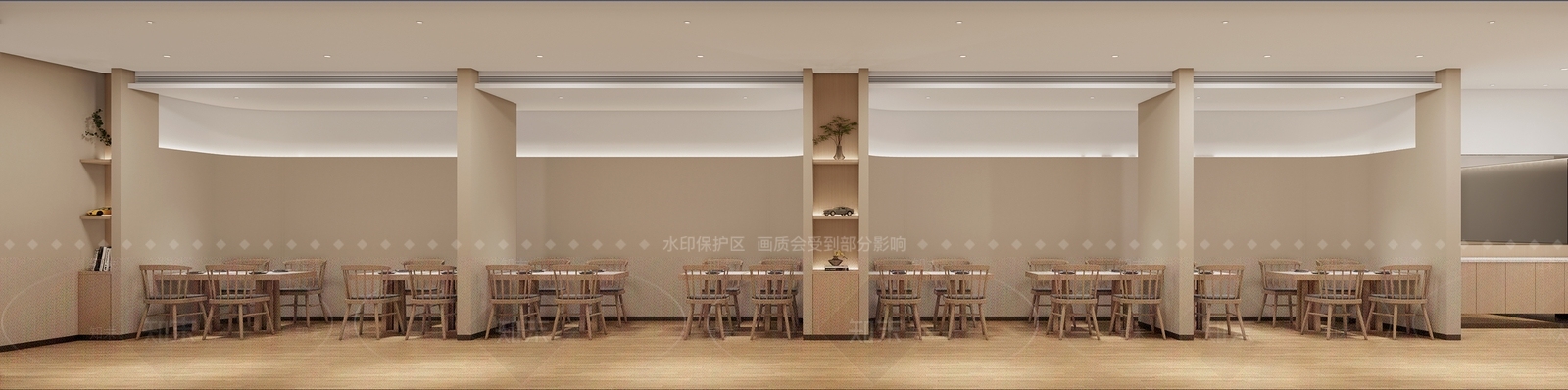 现代自助餐厅SU模型下载【ID:1122013412】
