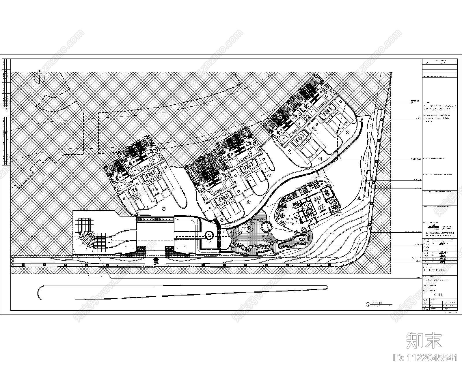 现代示范区景观设计施工图cad施工图下载【ID:1122045541】