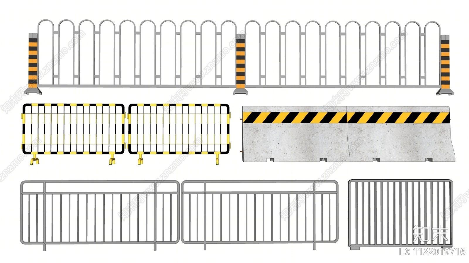 现代道路护栏SU模型下载【ID:1122019716】