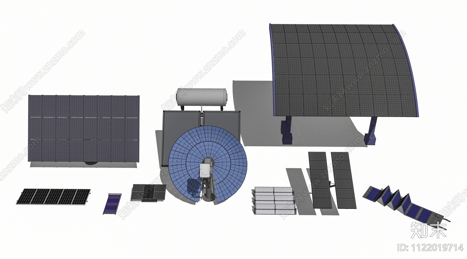 太阳能电池板SU模型下载【ID:1122019714】