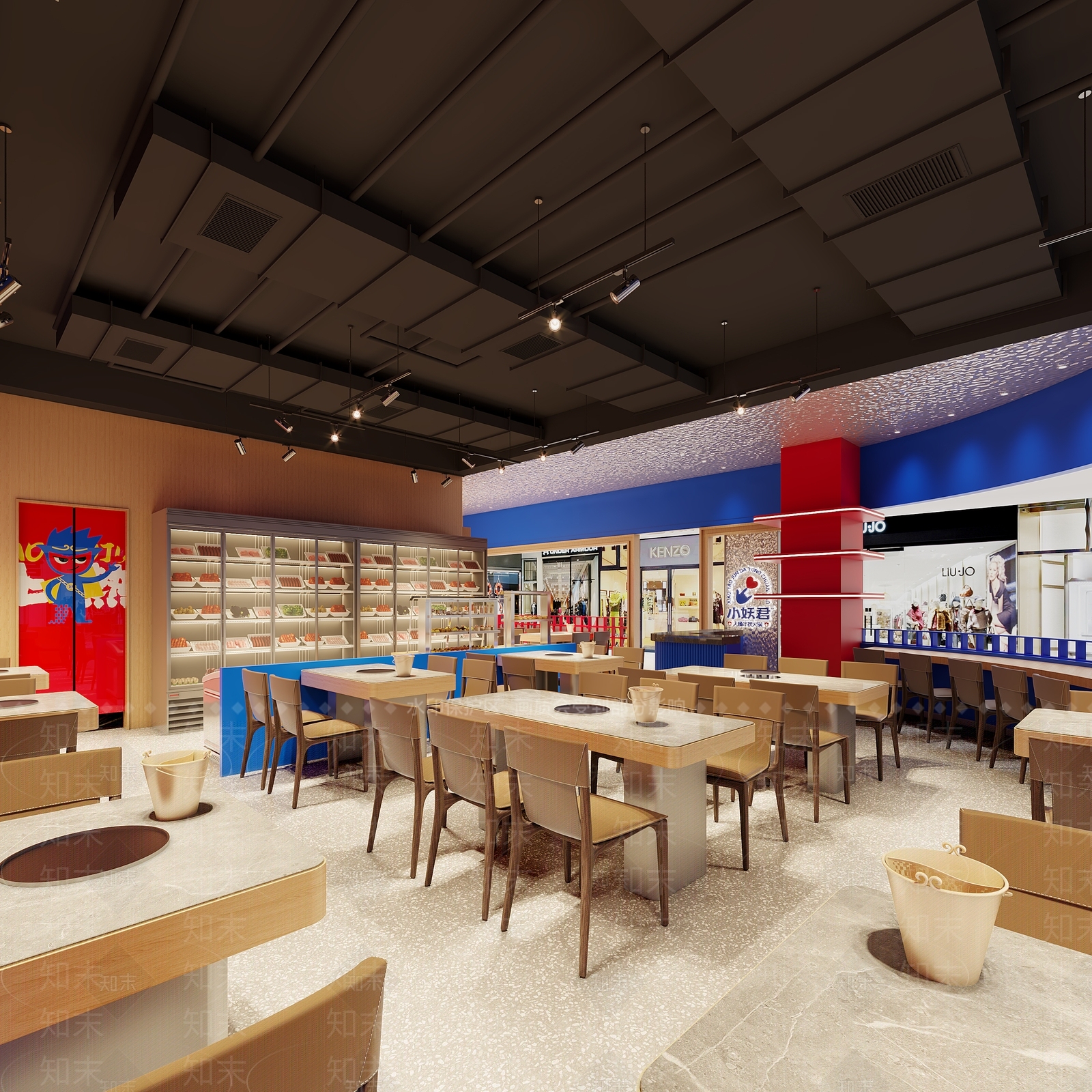 现代火锅店3D模型下载【ID:1122020373】