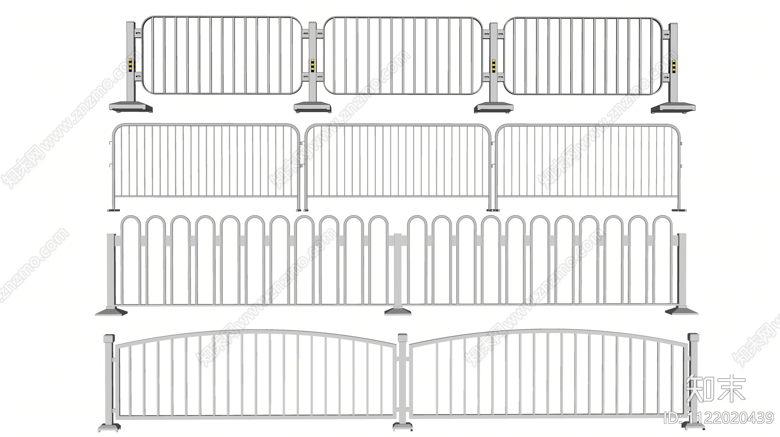 现代道路护栏SU模型下载【ID:1122020439】