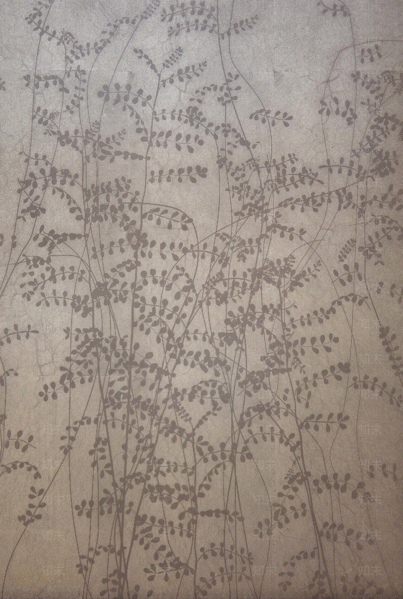 新中式植物印花透光纱布贴图下载【ID:1122037767】