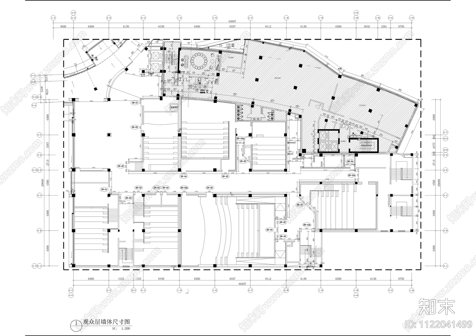 品牌漫城影院平面施工图cad施工图下载【ID:1122041499】