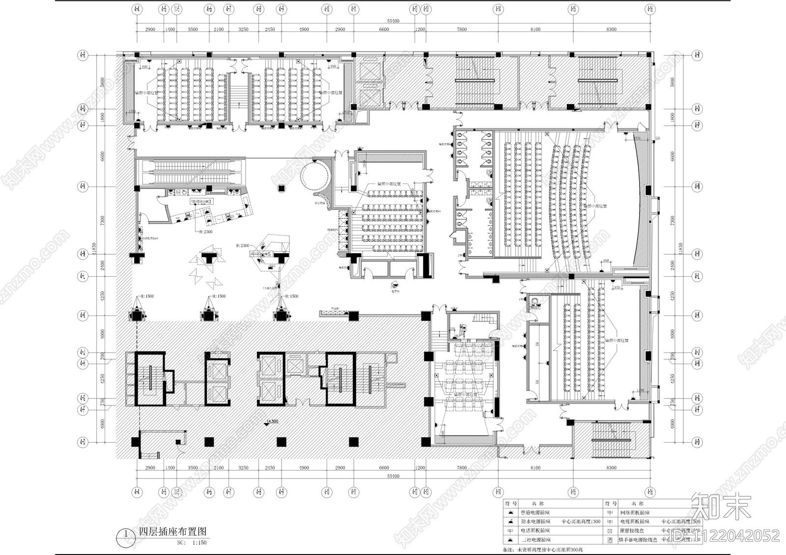 电影城电影院总平面施工图施工图下载【ID:1122042052】