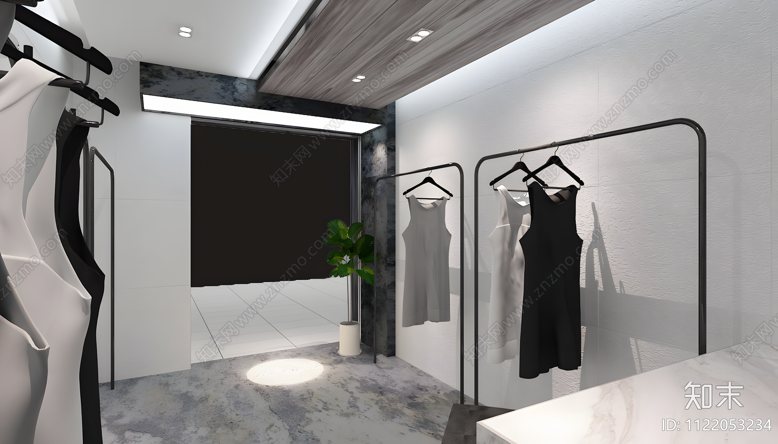 全套服装店CAD施工图效果图cad施工图下载【ID:1122053234】