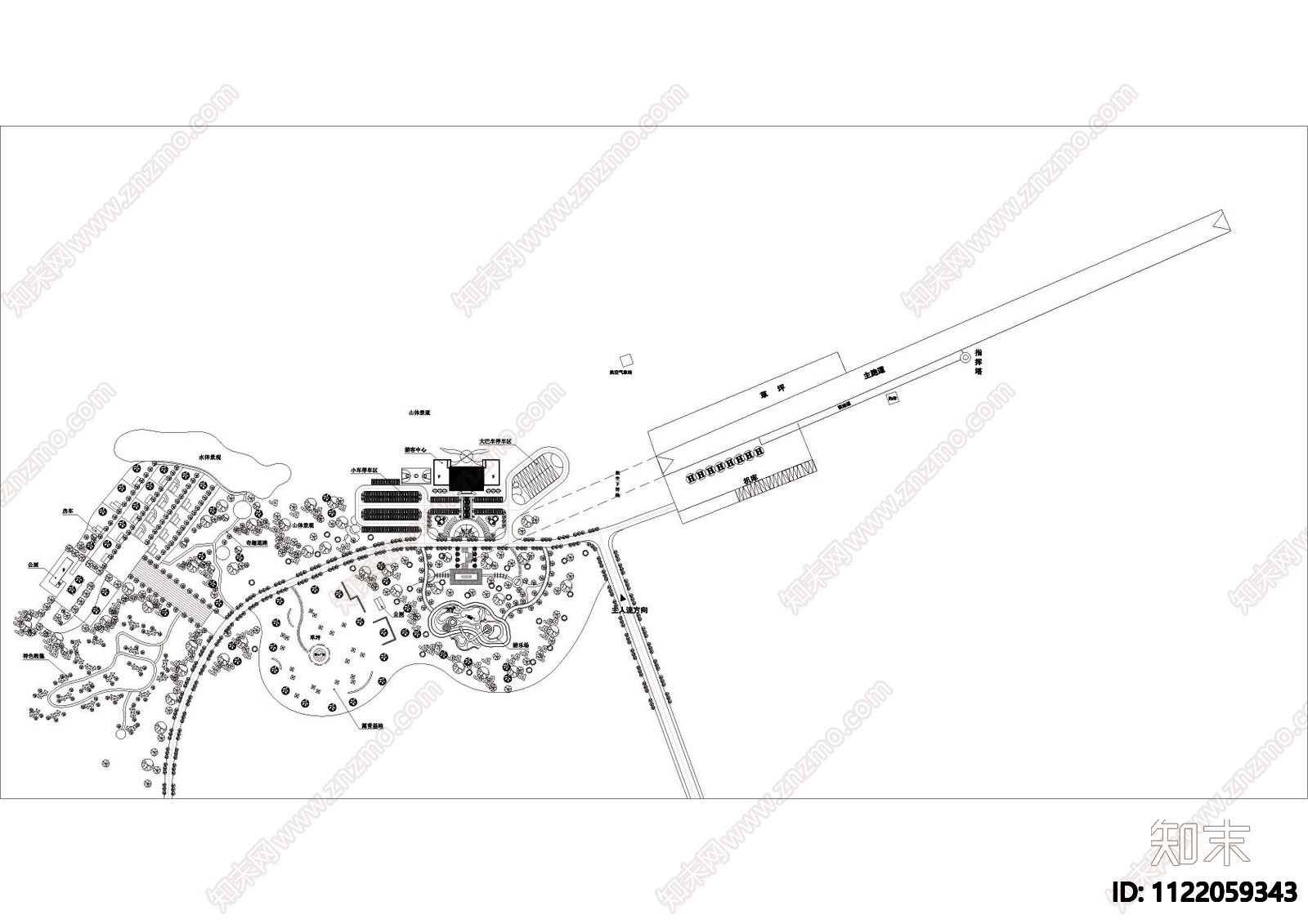 房车营地账篷露营地平面图施工图下载【ID:1122059343】