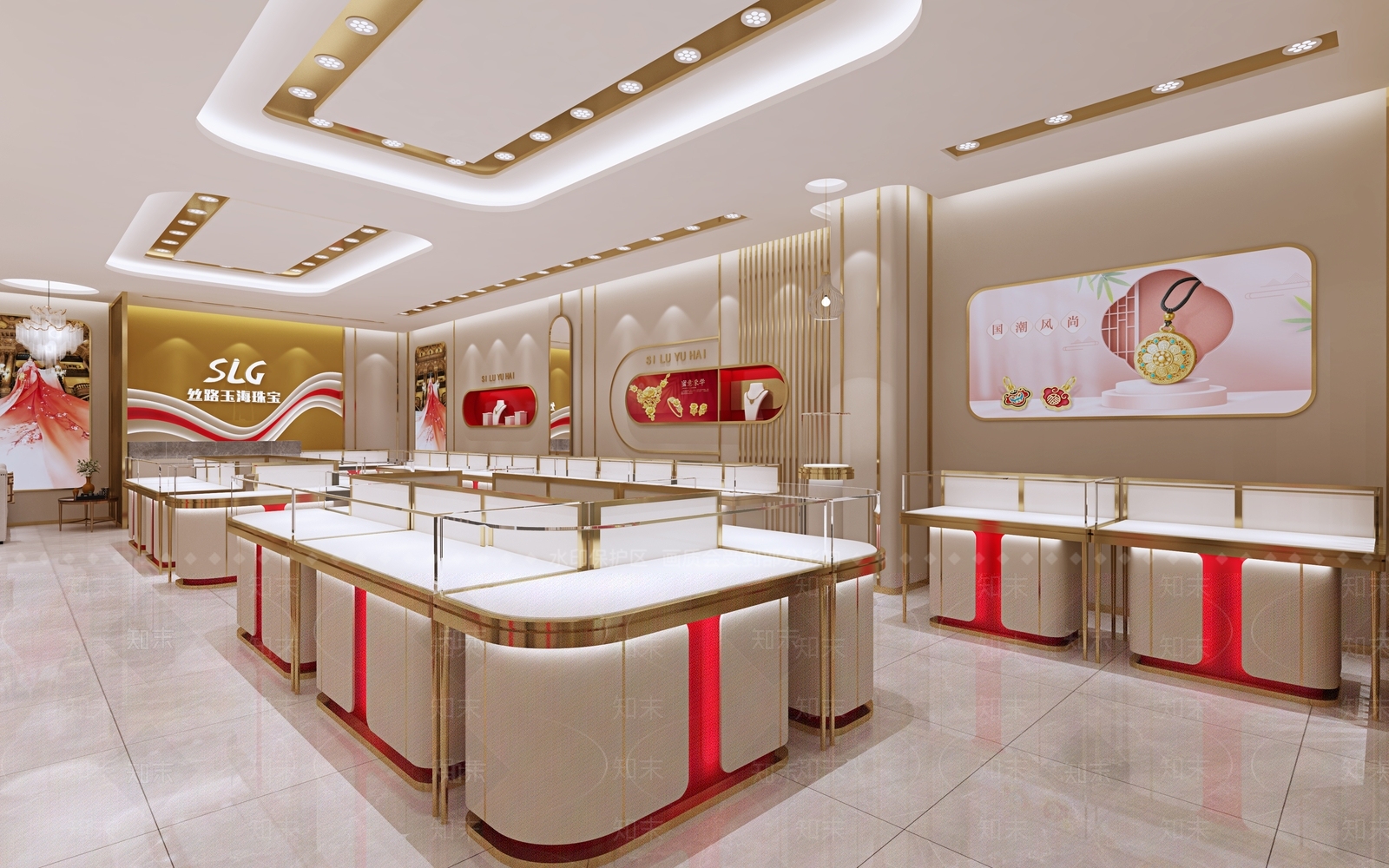 现代珠宝店3D模型下载【ID:1122065903】