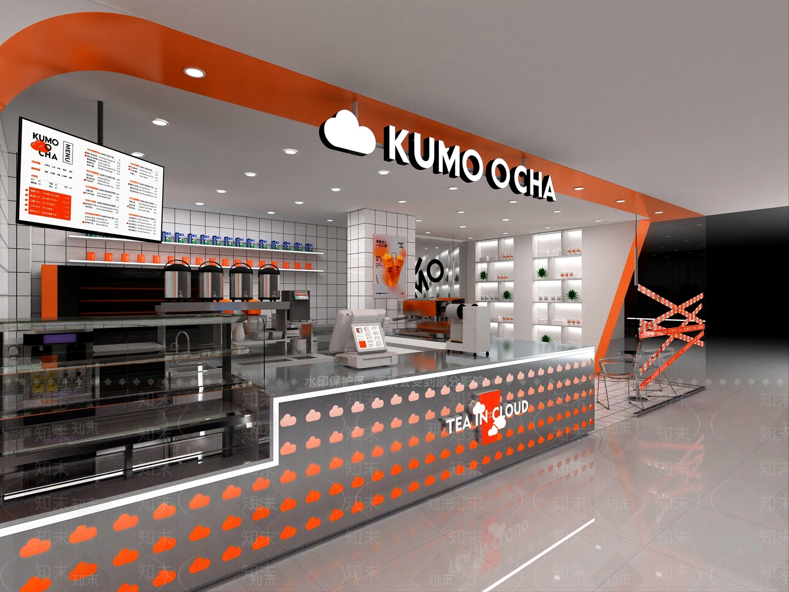 现代奶茶店3D模型下载【ID:1121254204】