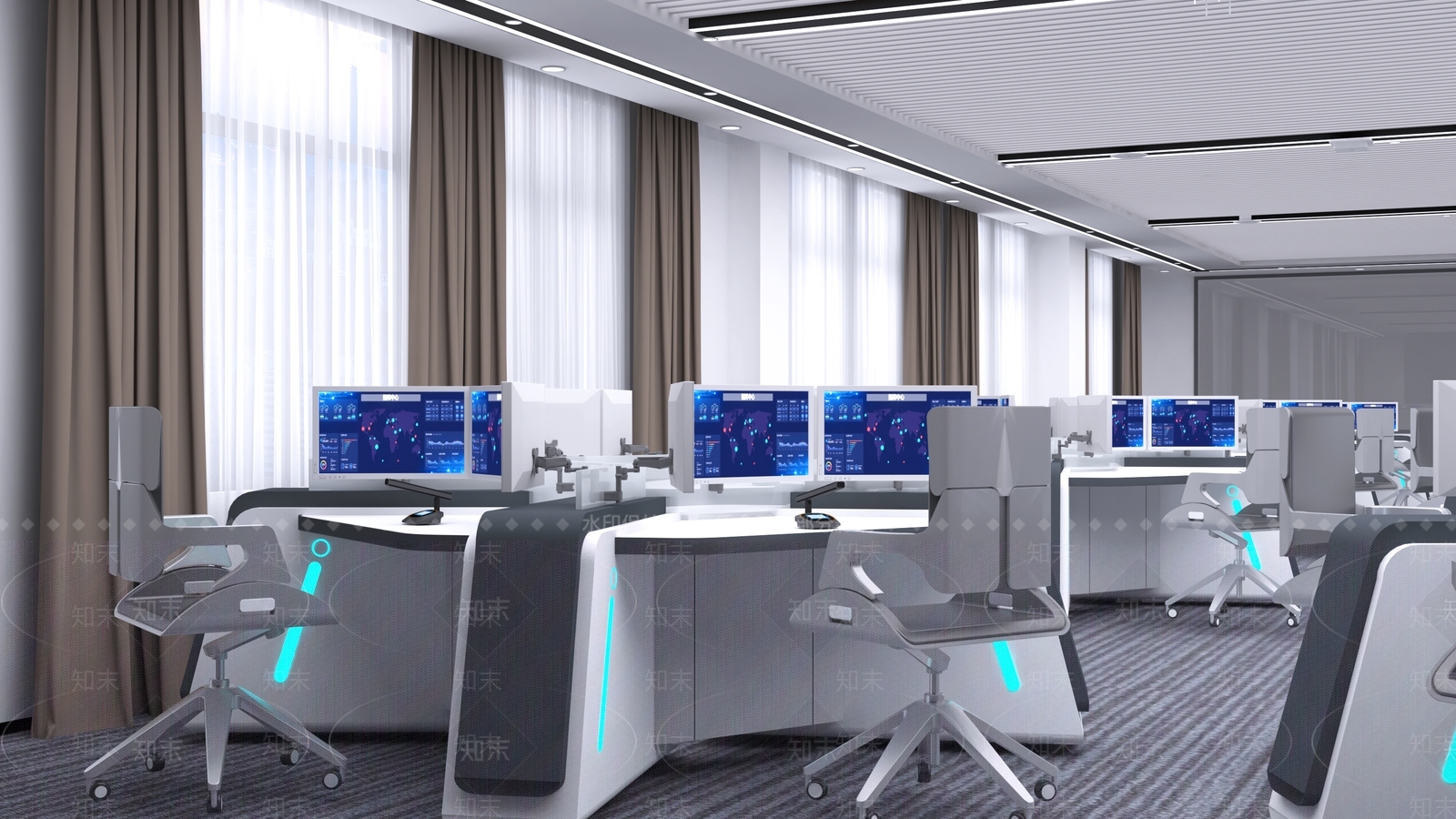 现代科技指挥中心3D模型下载【ID:1122996456】
