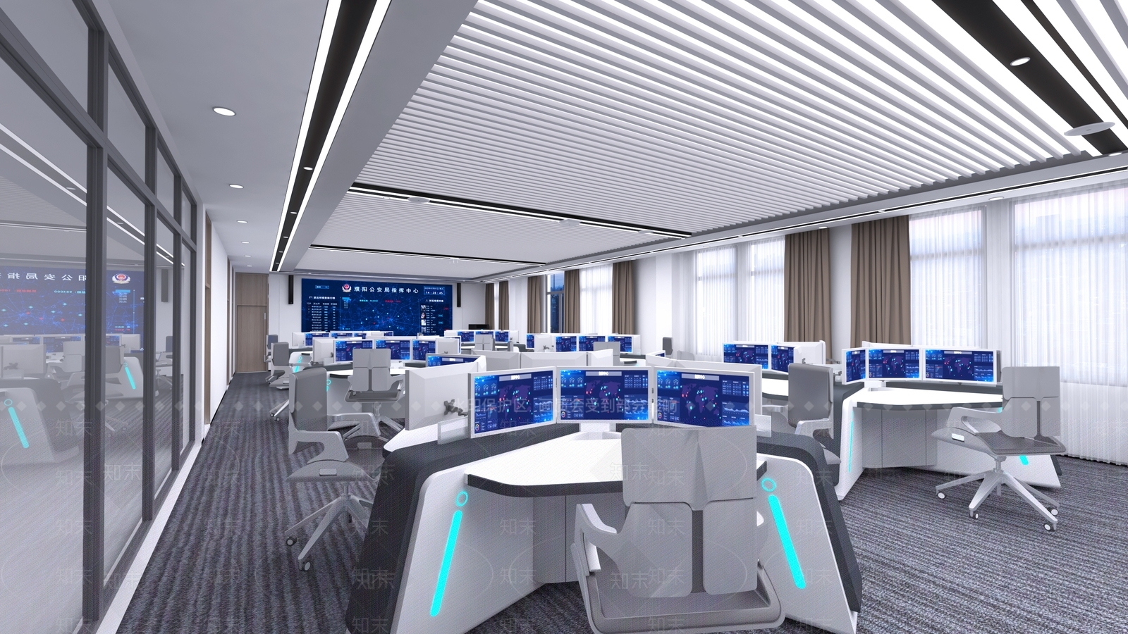 现代科技指挥中心3D模型下载【ID:1122996456】