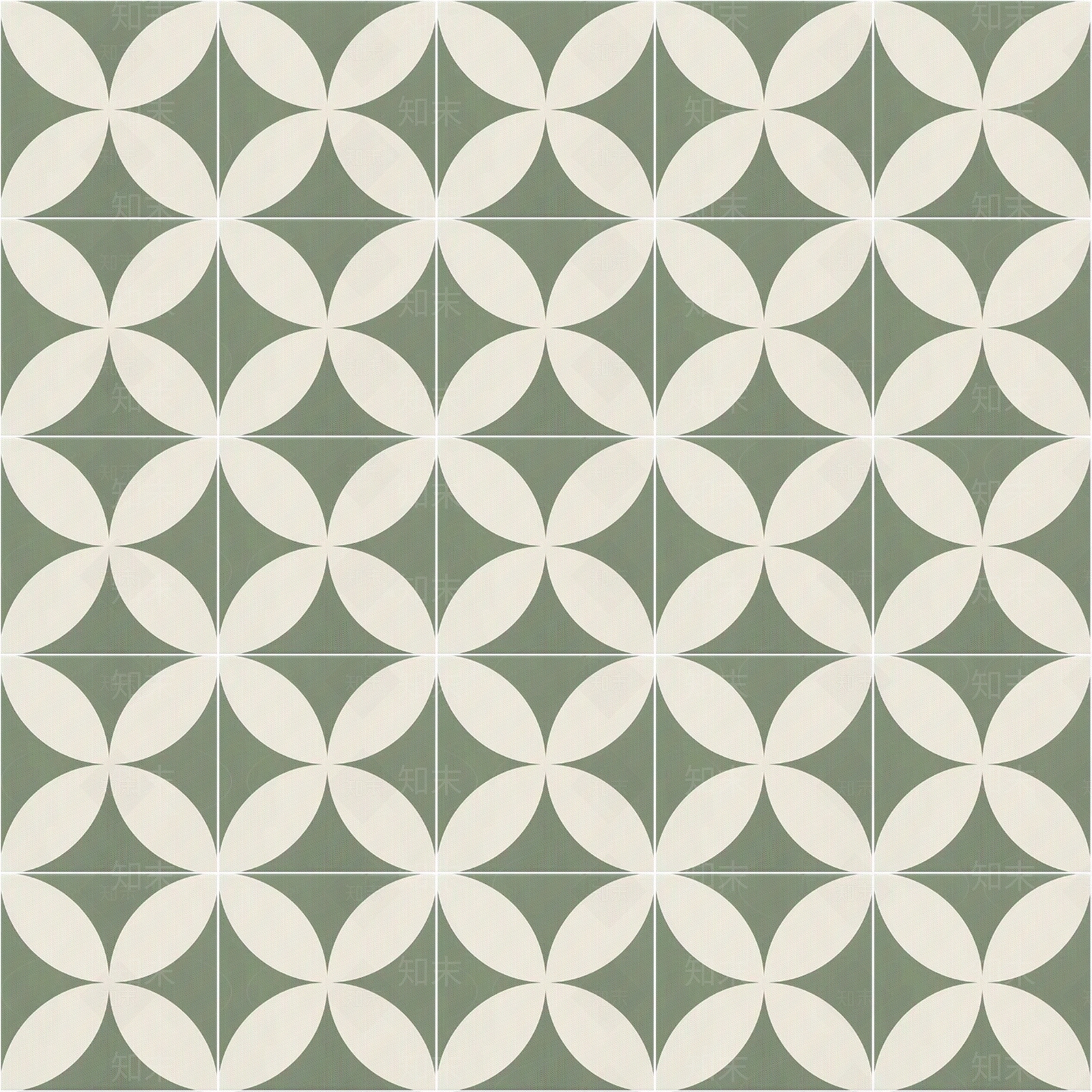 小清新绿色曲线拼花瓷砖贴图下载【ID:1122086333】