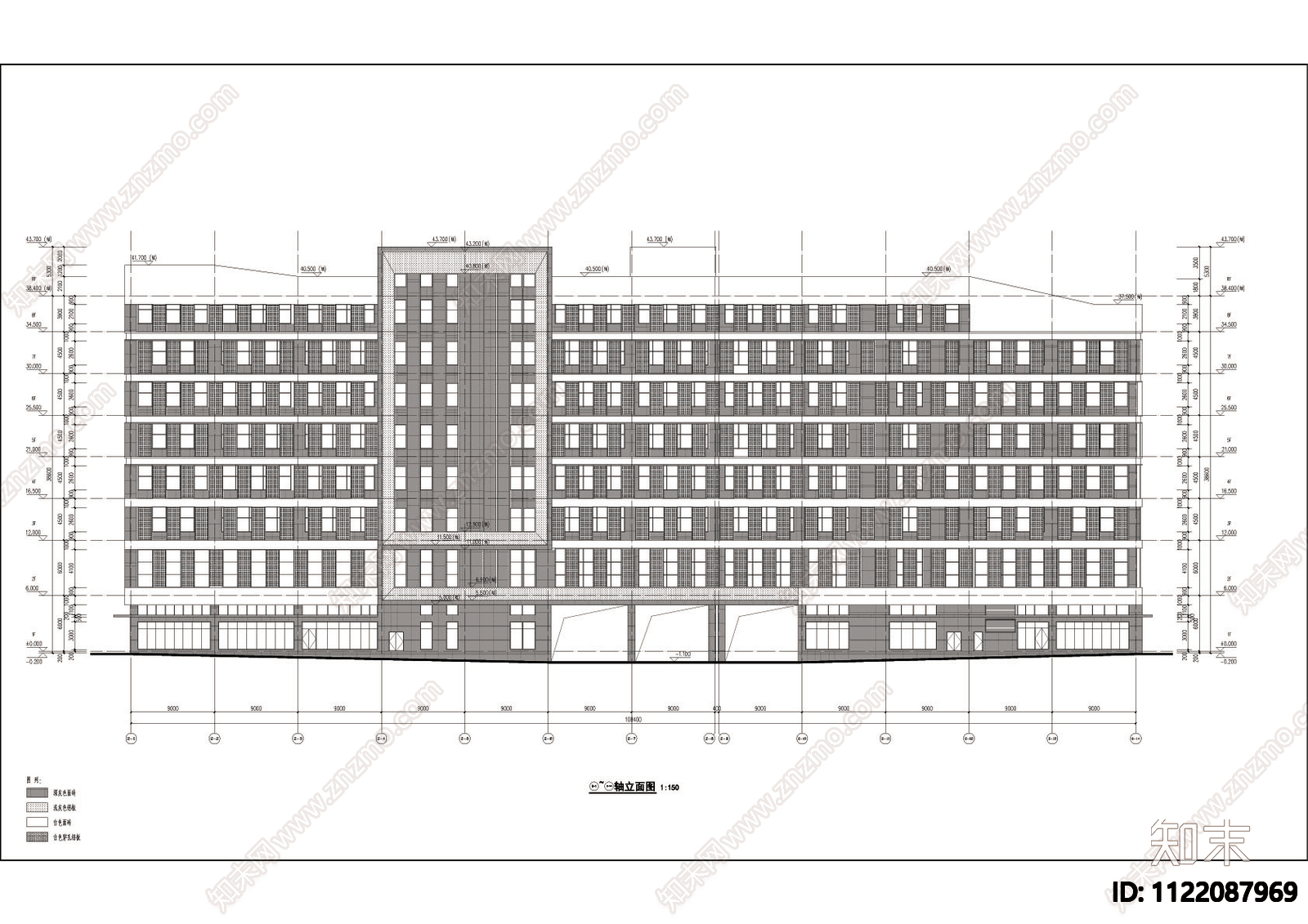某生产厂房建筑CAD图施工图施工图下载【ID:1122087969】