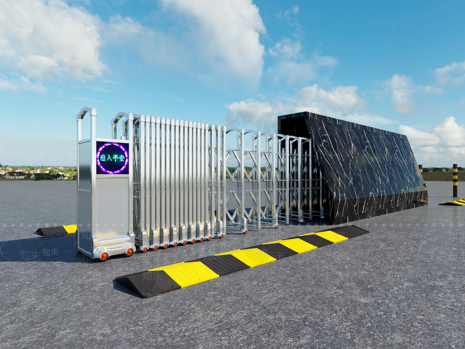 现代电动门3D模型下载【ID:1122088270】