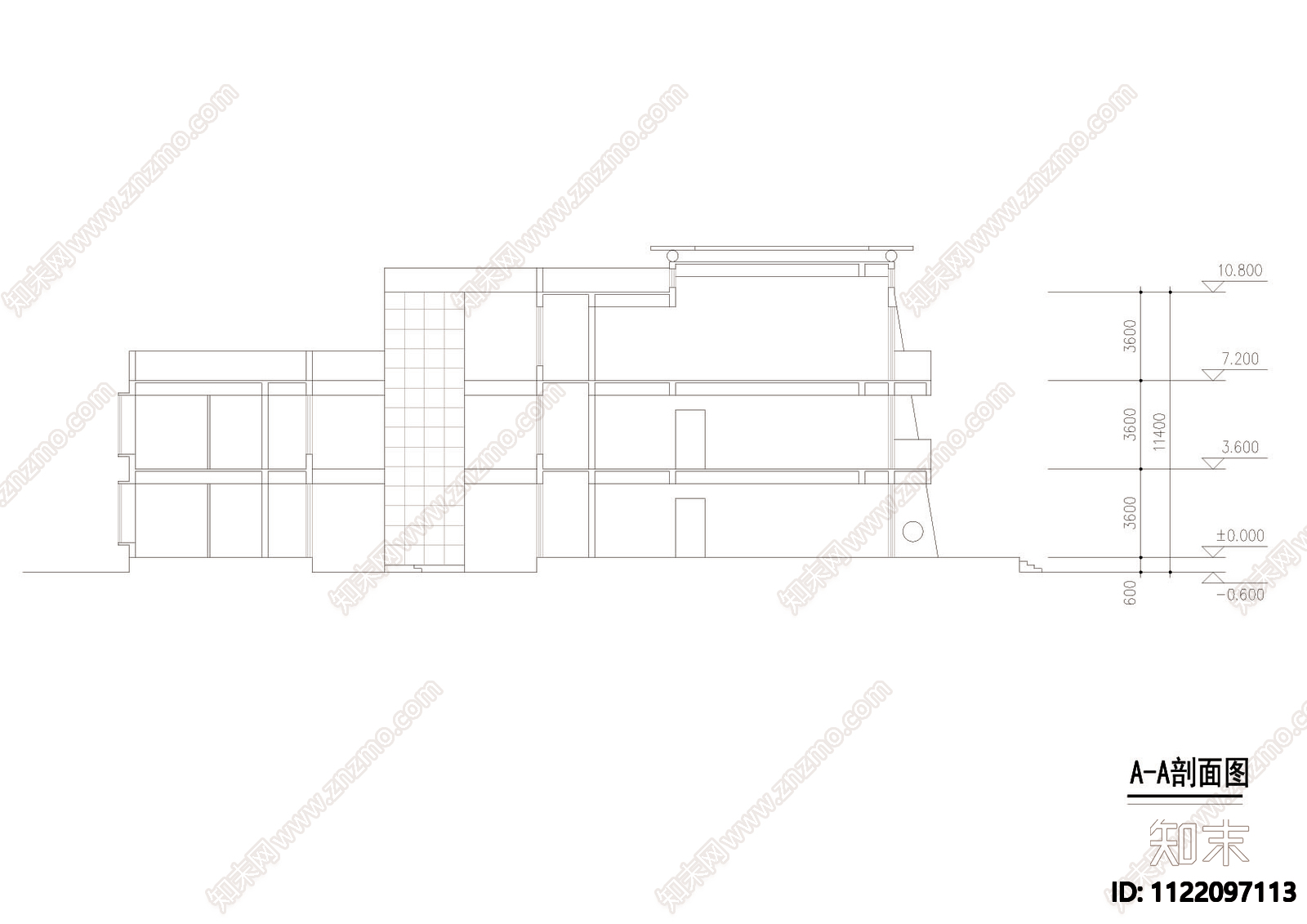 半圆形幼儿园建筑设计平面图施工图施工图下载【ID:1122097113】