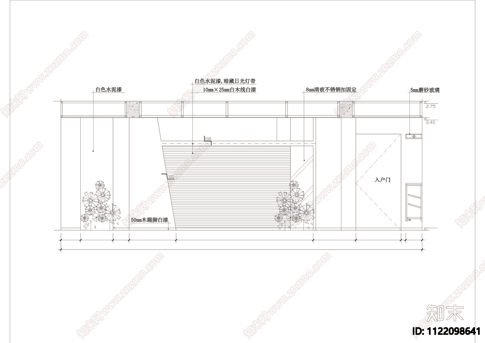 客厅cad立面造型图块图库施工图下载【ID:1122098641】