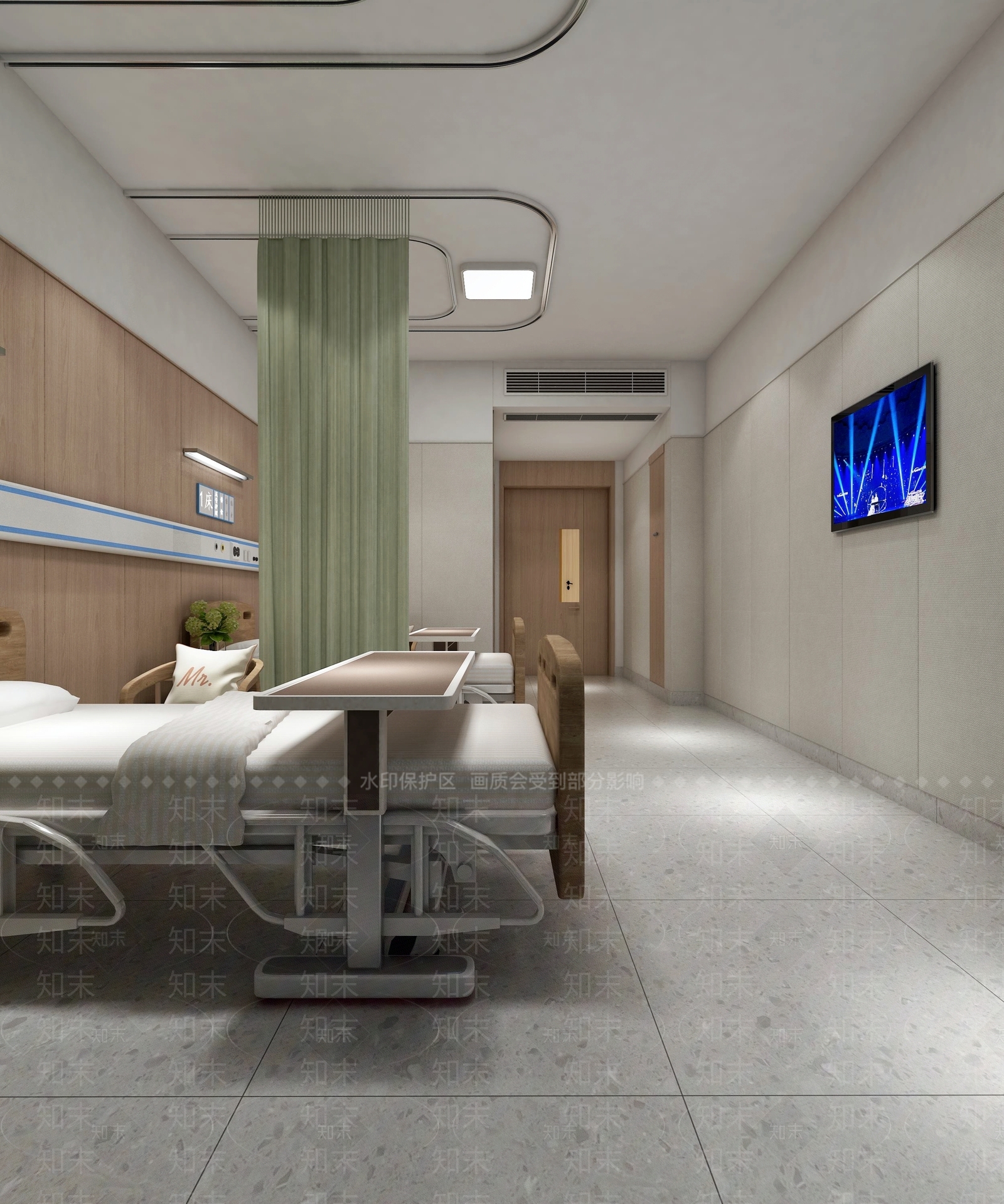 现代医院病房3D模型下载【ID:1122102540】