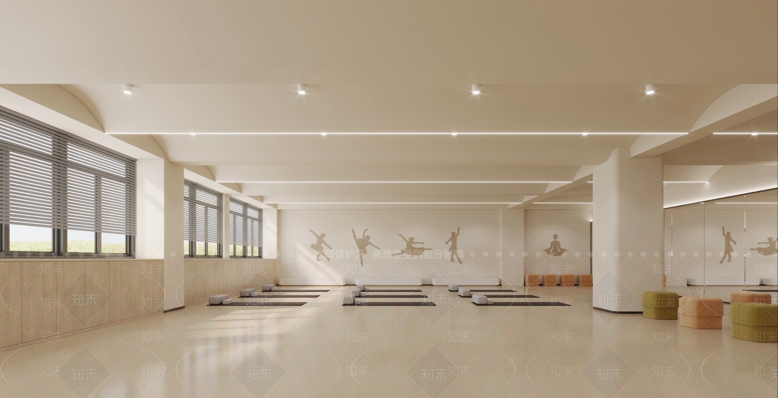 现代瑜伽室3D模型下载【ID:1122105608】