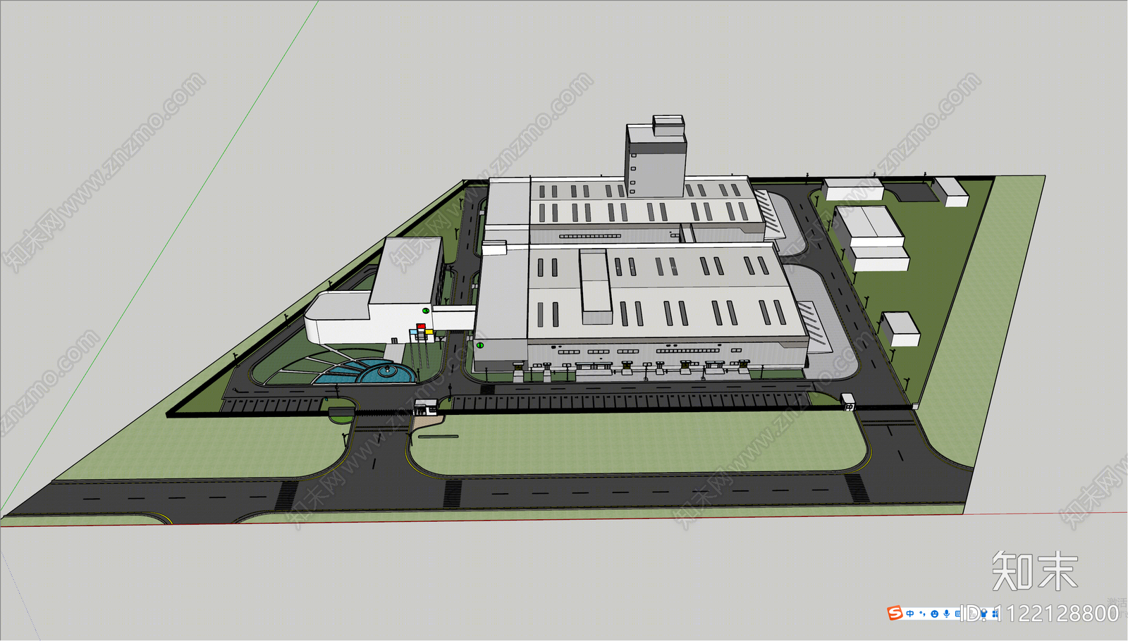 现代厂房SU模型下载【ID:1122128800】