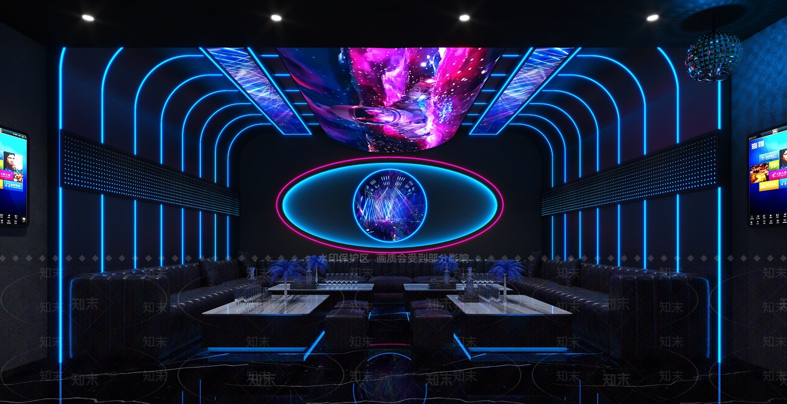 现代KTV包厢3D模型下载【ID:1122143427】