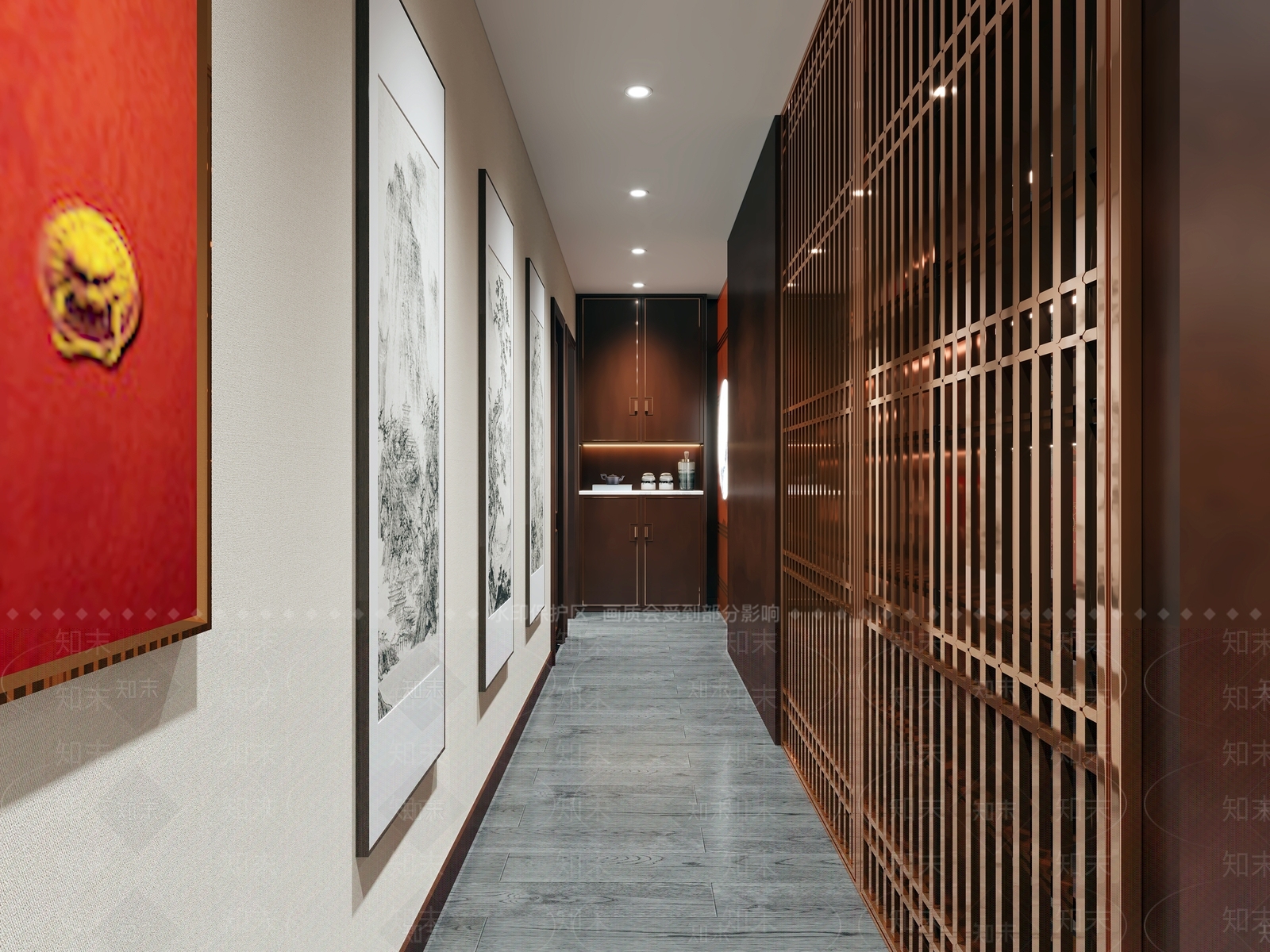 新中式烟酒店3D模型下载【ID:1122145188】