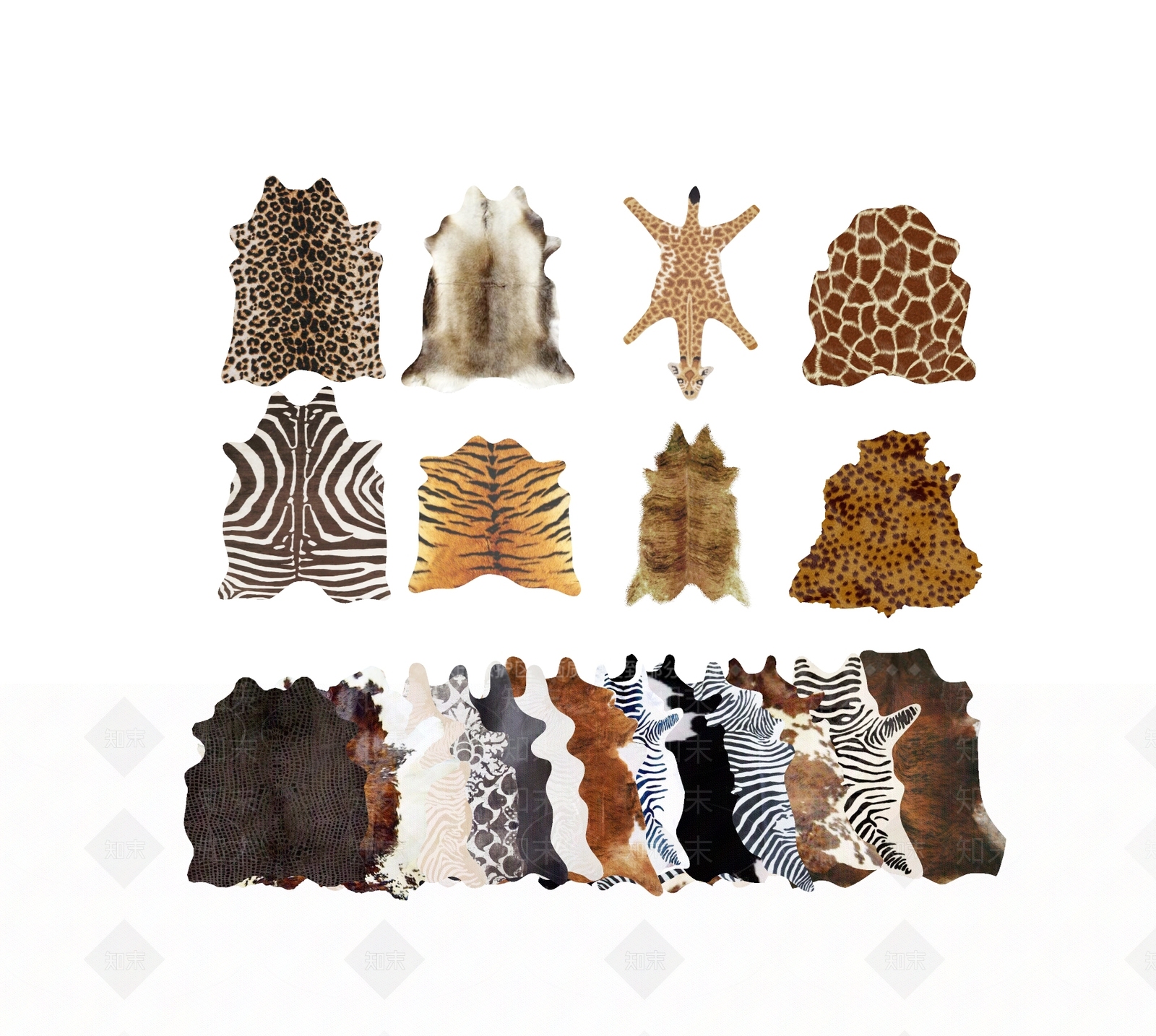 现代动物毛皮地毯SU模型下载【ID:1122153450】