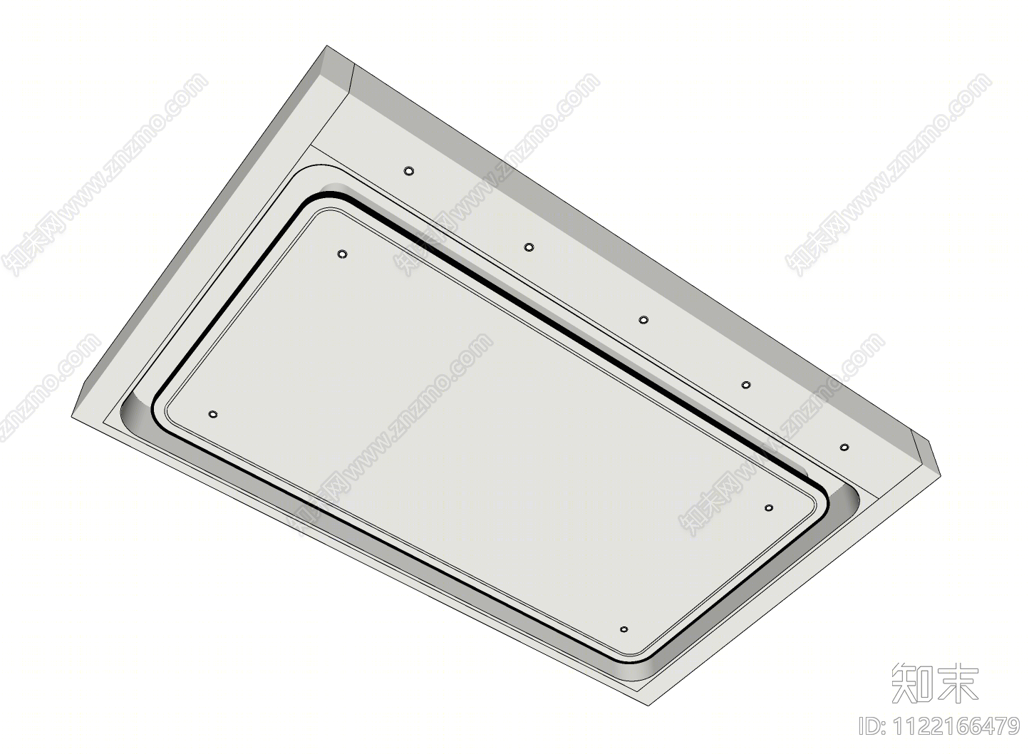 现代吊顶SU模型下载【ID:1122166479】
