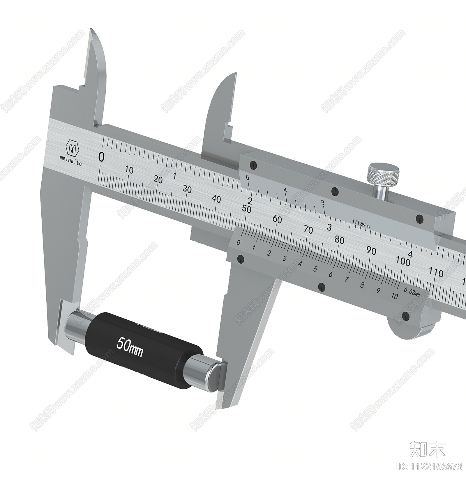 不锈钢制游标卡尺3D模型下载【ID:1122166673】