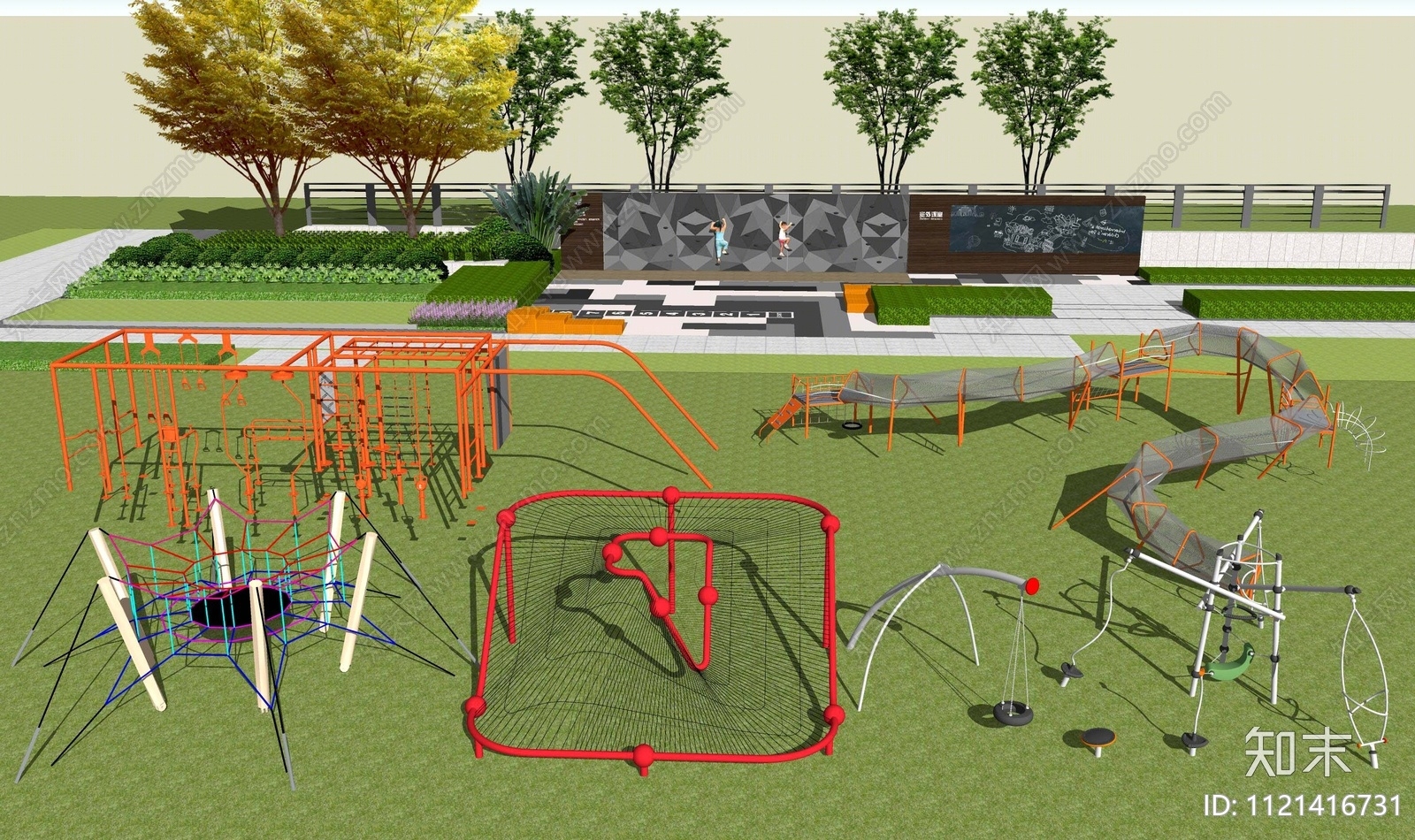 游乐设施SU模型下载【ID:1121416731】