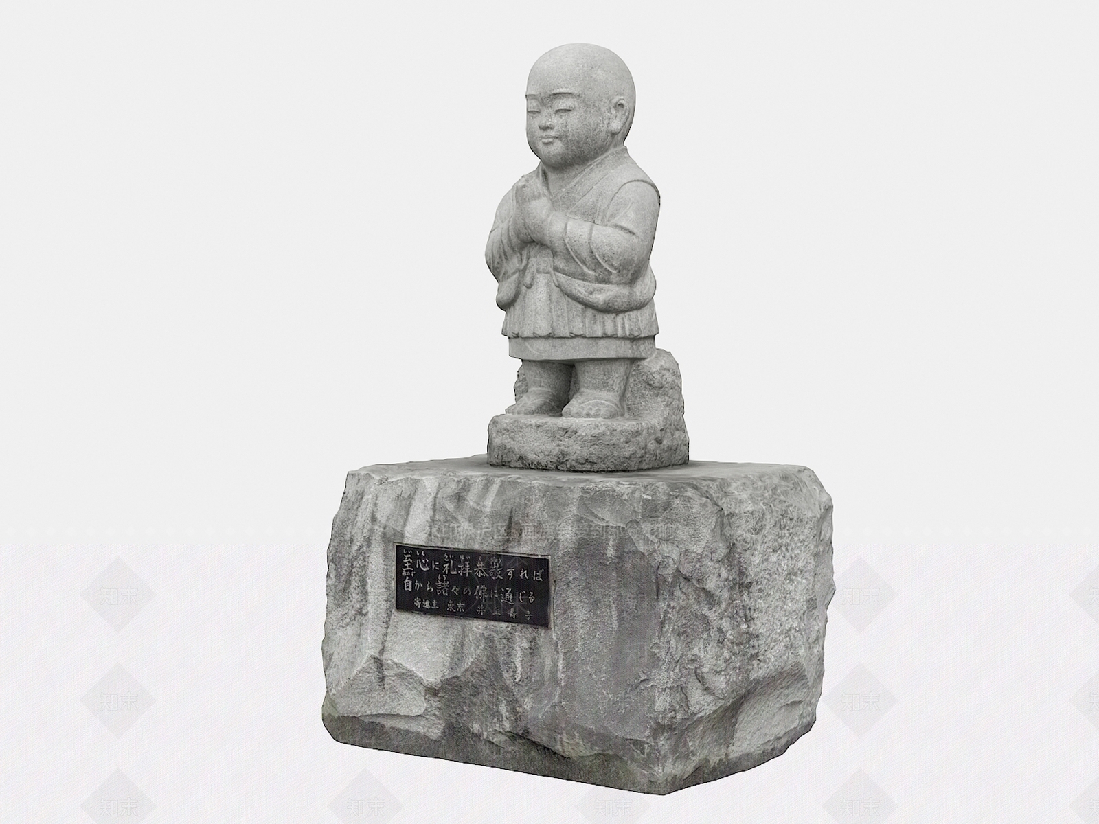 中式佛像雕塑小品SU模型下载【ID:1122175959】