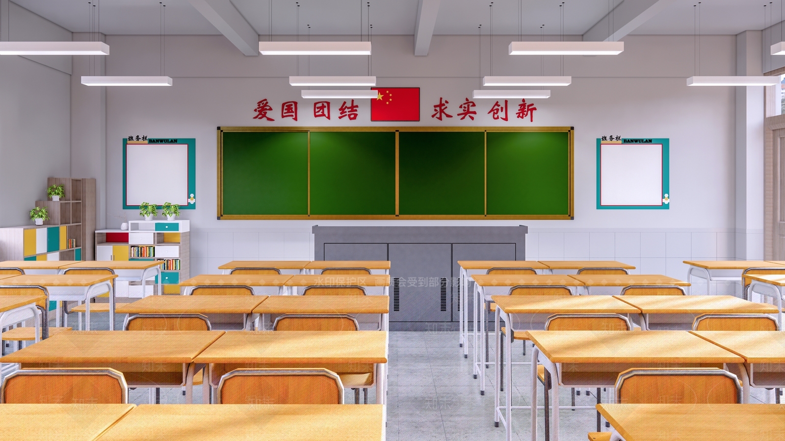 现代学校教室SU模型下载【ID:1122191562】