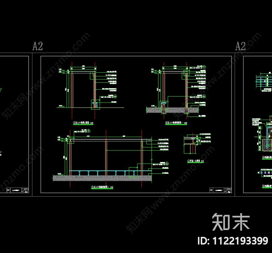 玻璃顶连廊施工图下载【ID:1122193399】