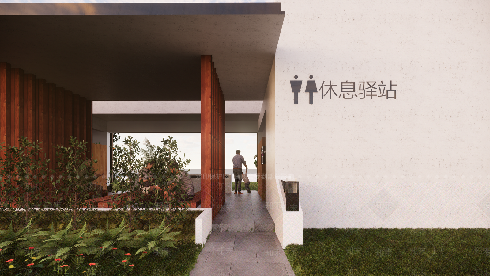 新中式驿站SU模型下载【ID:1122228720】