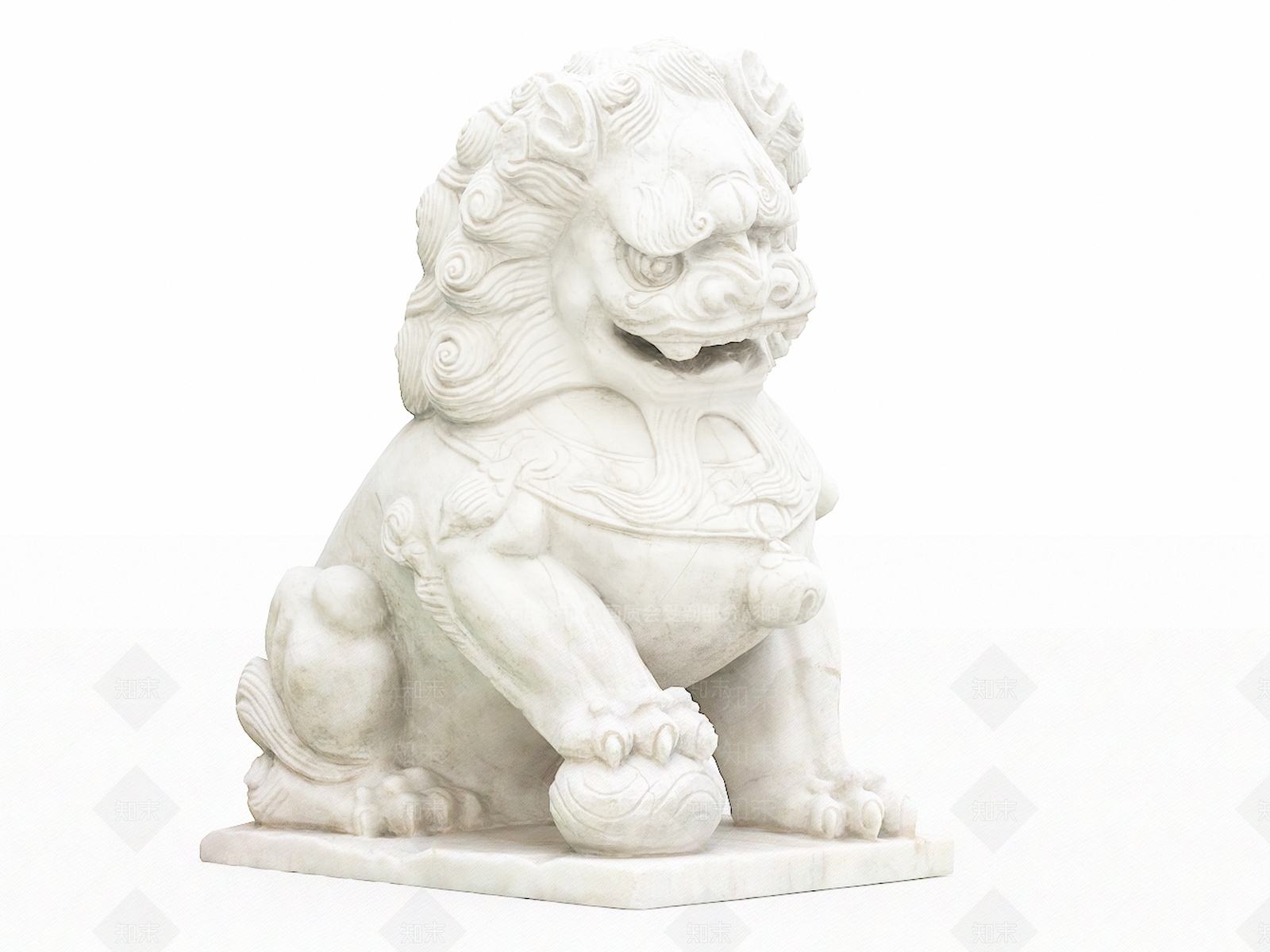 中式石狮子SU模型下载【ID:1122240748】