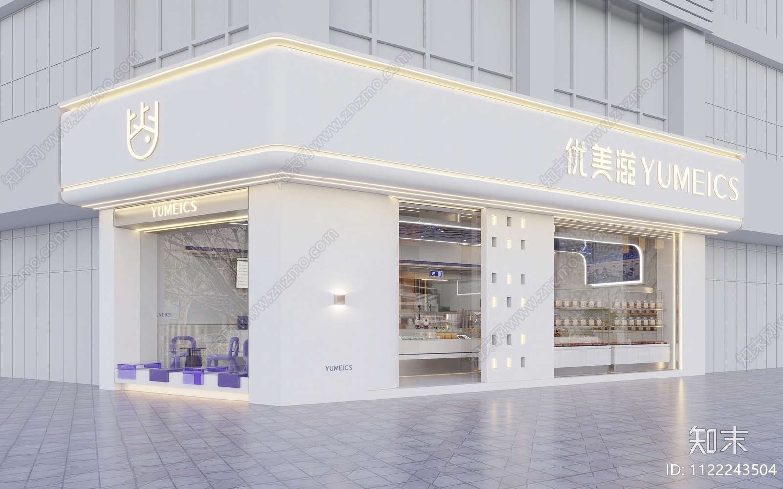 现代烘焙面包店3D模型下载【ID:1122243504】