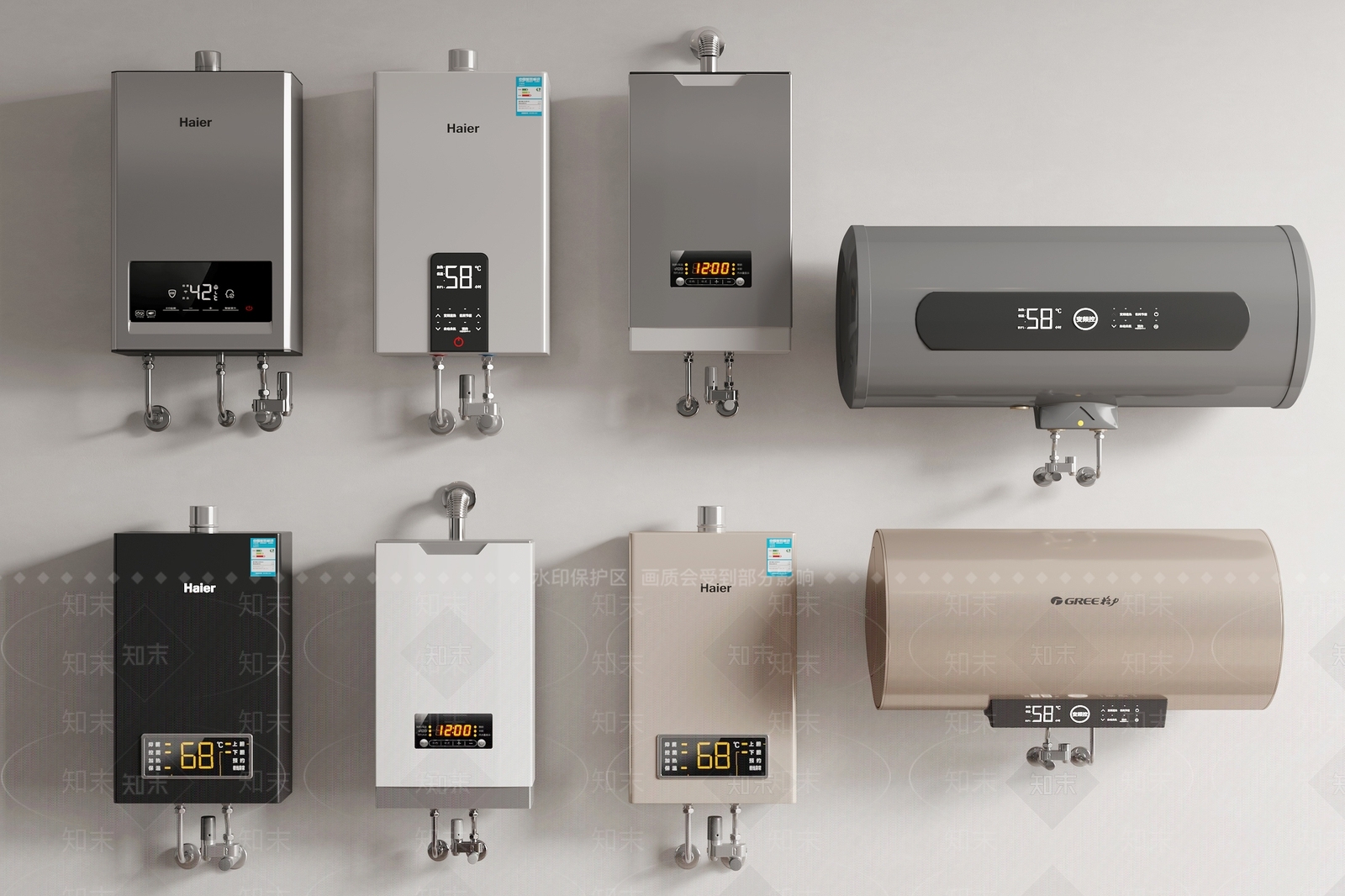 燃气热水器3D模型下载【ID:1122245500】