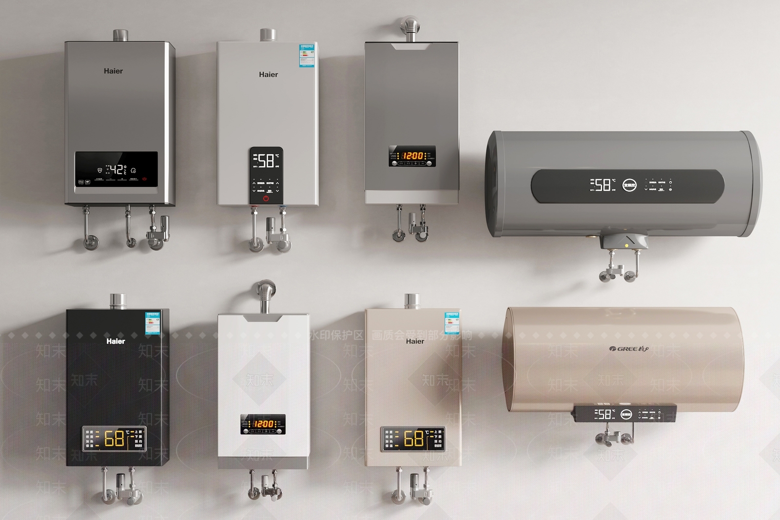 燃气热水器SU模型下载【ID:1122245574】