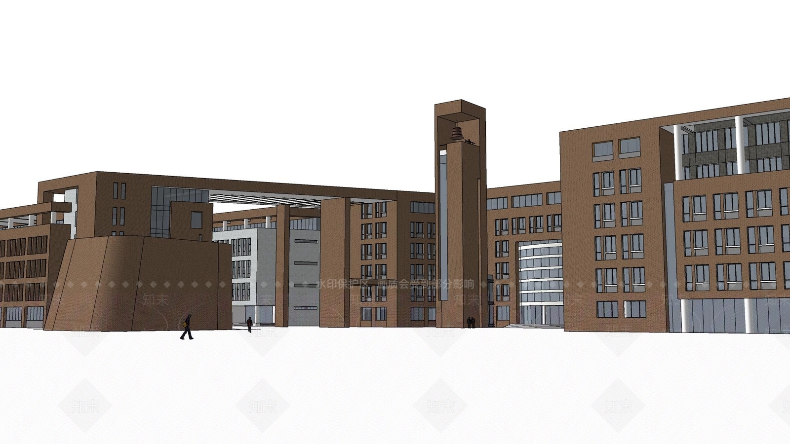 现代天津大学SU模型下载【ID:1122249109】