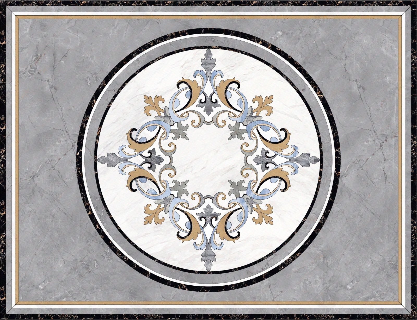 中式石材拼花贴图下载【ID:1122257320】