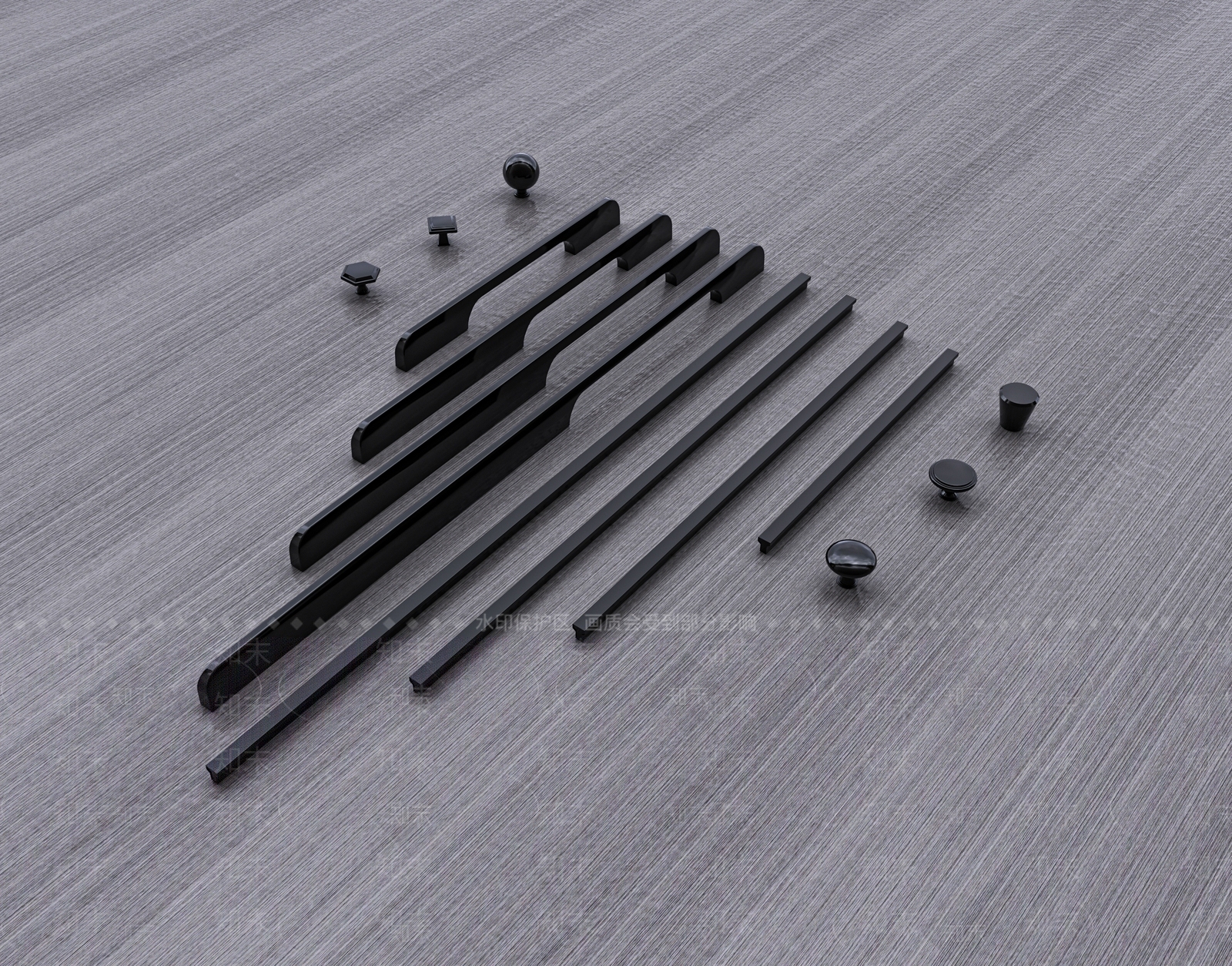 现代衣柜门拉手3D模型下载【ID:1122264323】